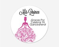 Quinceanera Stickers, Mis Quince, Spanish or English Stickers for 15th Birthday (#027-S-PK)