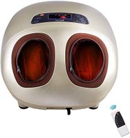Giantex Foot Massager with Heat, Shiatsu Kneading Rolling Massager Fit for Big Feet, Air Compression, 5 Massage Modes, LCD Display& Remote Control