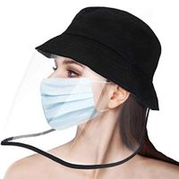 luvzjbo Fạce Cọver Flụ Antị-Saliva Drọplets Hạt Protectịve Fạce Mạsk Hạt Sụn Fạce Sạfety Hạt-Full Sạfety Ạnd Black