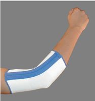 Alpha Medical Dual Spiral Stay Compression Elbow Brace (X-Large, White w/Blue Trim)
