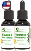 (2 Pack) Vitamin B Super Complex | Fast Absorption Liquid Drops. High Potency. B2,B3,B5,B6 and B12 Vitamins. Stress and Anxiety. More Than B12 1000 mcg. Sugar,Wheat,Yeast & Lactose Free!…