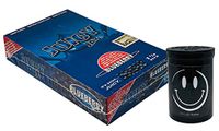 Herb Airtight Container Fresh Kettle with Juicy Jay's Blueberry 1.25 Flavored Hemp Rolling Papers 24 Count Box DC Crafts Nation- Happy Face