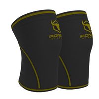 Knee Sleeves 7mm (1 Pair) - High Performance Knee Sleeve Support For Weight Lifting, Cross Training & Powerlifting - Best Knee Wraps & Straps Compression - For Men and Women (Black/Green, Large)