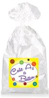 Cute As a Button Party Favor Bags with Ties - 12pack