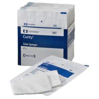 8905597 PT# 1792 Sponge Cover Curity NS Cellulose Filled 4x4" Nwvn Bulk 100/Bg Made by Covidien