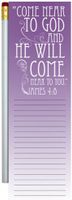 Wellspring Magnetic Refrigerator Note Pad with Pencil, Inspirations, "Come near to God..." (James 4:8)