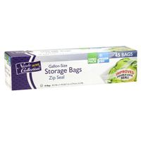 Nicole Home Collection 45 Count Zip Seal Gallon Size Storage Bags