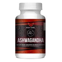 Organic Ashwagandha with Organic Black Pepper | High Level | 60 Vegetarian Capsules for Capsules for Relieving Stress, Anxiety, Insomnia | Non-GMO | Natural Anti Inflammatory | Made in USA