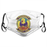 HMT-302-Marine-Helicopter-Training-Squadron Adult Men Women Mask, Equipped With Two Replaceable Protective 5-layer Activated Carbon Filters, M-shaped Nose Clip Mask