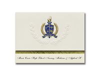 Signature Announcements Marie Curie High School-Nursing, Medicine & Applied H (Bronx, NY) Graduation Announcements, Presidential Elite Pack 25 w/Gold & Blue Foil seal