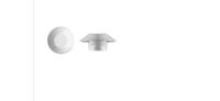 50 1/4" White Plastic Flush Type Hole Plugs 1/2" Head