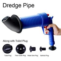 Drain Pump Cleaner Air Power Blaster Unblock Suction Cup Adapters Toilet Wash Basin Home