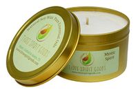 8 oz Gold Mystic Spirit Candle - Clean Burning Soy Wax, Pure Essential Oils Scented, Organic Hemp Wick, Reusable Tins, Hand Poured in Austin TX, Pet & Kid Friendly