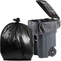 PlasticMill 100 Gallon Garbage Bags: Black, 1.3 Mil, 67x79, 1 Bag (Sample).