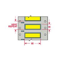 Brady PS-250-2-YL-SC PermaSleeve Wire Marking Sleeves - 1" Core, 0.439" Height, 2.00" Width, Polyolefin (B-342) Yellow (Roll of 500)