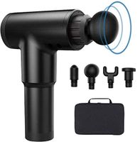 Muscle Massage Gun, PHOEBY Deep Tissue Massage Gun for Athletes, Percussion Massager Gun Percussive Massage Gun with 6 Variable Speeds & 4 Replaceable Heads