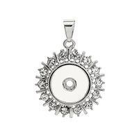 2017 NEW Crystal Alloy Pendant for Fit Noosa Necklace Snap Chunk Button A323 Prom Woman Bright Cute Simple Cheap Elegant Jewerly Womens Comfortable Daily Comfy