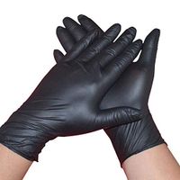 100pcs Nitrile Disposable Gloves, Comfortable Black Disposable Mechanic Nitrile Gloves Exam Gloves Protective Gloves for Painting,Finishing,Cleaning,Safety Work
