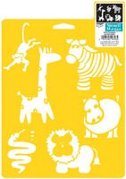 Delta Creative Stencil Mania Stencils, 7 by 10-Inch, SM97-0790 Wild Animals