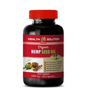 Anxiety Relief and Sleep - Hemp Seed Oil Organic 1000 mg - Dietary Supplement - Hemp Seed Oil Pills for Pain - 1 Bottle 120 Liquid Capsules
