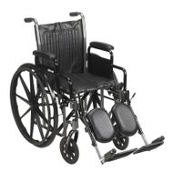 McKesson Standard Wheelchair with Swing Away Elevating Leg Rests - 41 lbs., 18" Seat Width, 300 lbs. Weight Capacity - 46184201