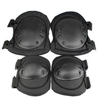 Tamquer Military Spec Adjustable Knee Protective Guard Safety Gear Pads Kids Adult Knee Elbow Pads and Wrist Guards Adjustable Protective Gear Set for Skate Bicycle