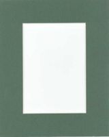 Pack of 10 16x20 Basque Green Picture Mats Mattes with White Core Bevel Cut for 11x14 Photo + Backing + Bags