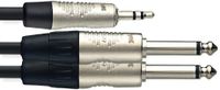 Stagg 10ft. N Series Y Cable - Stereo Mini Phone Plug / 2 x Mono Phone Plug