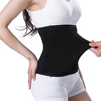 Winter Cashmere Waist Warmer Belt Soft Knit Thicken Thermal Plush Stomach Warmer Band Waist Supports Protector Belt for Women Men (Black M)