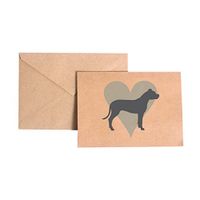 Pitbull Blue Heart Stationery Note Card Set
