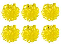 PMU Star Gift Bows 6 Inch Yellow (6/Pkg) Pkg/1