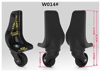 Ownstyle One Pair Spinner Wheels Replacement Luggage Wheels Universal Wheel Supply Repair Suitcase Universal Wheels (W014)