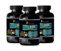 Brain Support Supplement - Pine BARK Extract - Premium Complex - Digestive Health Supplements - 3 Bottles 180 Softgels