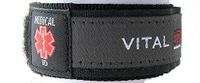 Child Adjustable Wrist Band Medical Alert ID Bracelet (Charcoal)