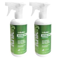 Defunkify Natural Shoe Deodorizer Spray, Odor Eliminator for Smelly Feet & Shoes, Gym Bag Deodorizer, Active Wear Instant Odor Remover - Organic Essential Oils + Ionic Sliver - Mint 16 FL (2PK)