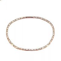 HiTreasure Rose Gold Pure Titanium Magnetic Therapy Chain Necklace for Neck Arthritis Headaches Pain Relief Men Women