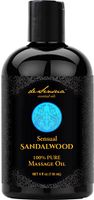 Premium Sensual Pure Sandalwood Massage Oil by deSensua - Relaxing and Erotic Aromatherapy, Sensitive and Stimulating Essential Oils, Increases Comfort and Pleasure, Ideal Gift For Couples