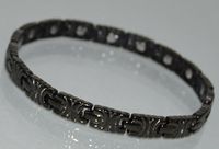 Energy Power Titanium Bracelet with Strong Magnet Stones (Link Removal Tool Included)- Free “LED Flashlight with Key Chain” with Your Order- 210BR