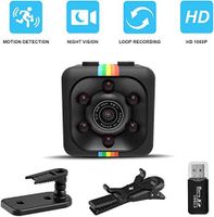 Cop Spy Cam As Seen On TV Mini Camera Wireless Hidden,ehomful 1080P Body Camera Mini Spy Camera Nanny Cam with Night Vision and Motion Detection-Surveillance Camera for Home, Office, Outdoor