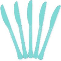 Extra Heavy Weight Plastic Knives | 20ct (Robin's Egg Blue)