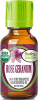Organic Rose Geranium Essential Oil (100% Pure - USDA Certified Organic) Best Therapeutic Grade Essential Oil - 30ml
