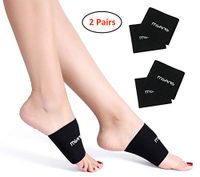MGANG Compression Arch Sleeves, Lastest Upgraded, Perfect with Plantar Fasciitis Socks, Arch Support Brace for Women Men, Pain Relief, Heel Spurs, Flat Arches, Daily Wear, 2 Pairs Black XL
