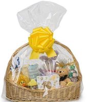 Cakesupplyshop Item# 556a - 12 Pack Clear Cello Cellophane Extra Large Gift Basket Packaging Bags Flat 25" X 30"