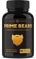 Prime Beard Beard Growth Vitamins Supplement for Men - Thicker, Fuller, Manlier Hair - Scientifically Designed Pills with Biotin, Collagen, Zinc & More! - for All Facial Hair Types - Natural Capsules