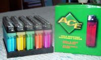 250 Disposable Lighters, Wholesale Lot, Sold As FIVE 50 Lighter Display Trays.