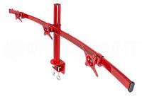 MonMount Red Curved Triple LCD Monitor Mount Up to Three (3) 27" Screens