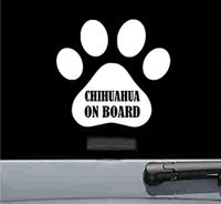 JS Artworks Chihuahua on Board Vinyl Decal Sticker (White)