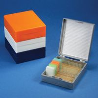 Stellar Scientific - Microscope Slide Storage Box, Cork Lined, Holds 25 Slides - Each
