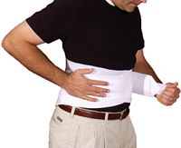 Alpha Medical Back Brace with Ventilated Elastic/Lumbosacral Support/Abdomen Support - Cool Elastic Material. L0625 (Medium Black)