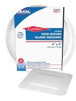 Caliber Non-Woven Island Dressing 4" x 5" (Non-Woven, Sterile) (Item #4071) 1 box of 25 dressings